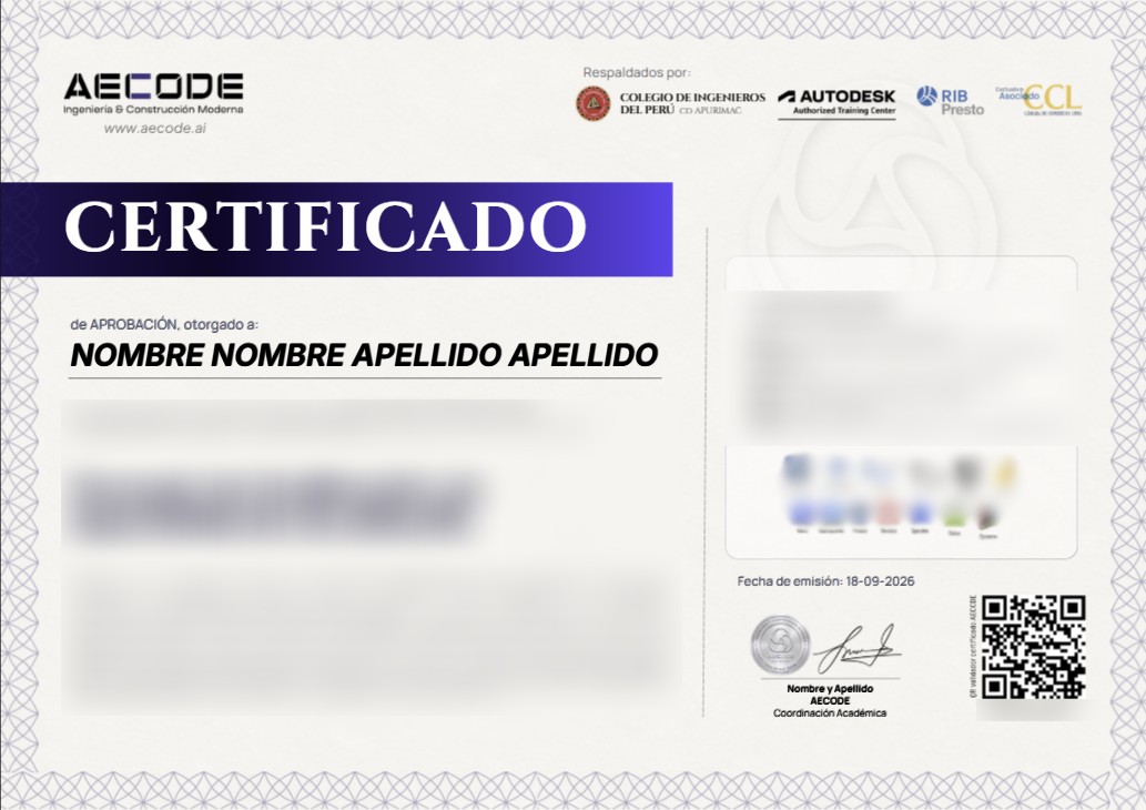 Modelo referencial: Certificados AECODE