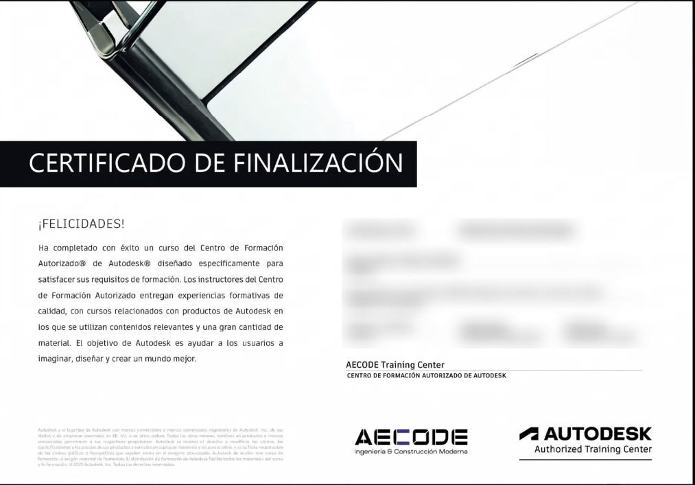 Modelo referencial: Certificados Autodesk · Authorized Training Center
